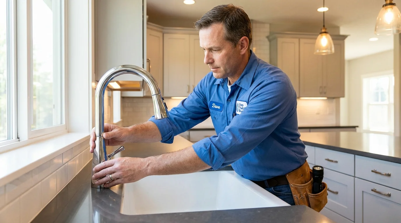 Kitchen faucet installation by Johns Plumbing LLC in Hartington
